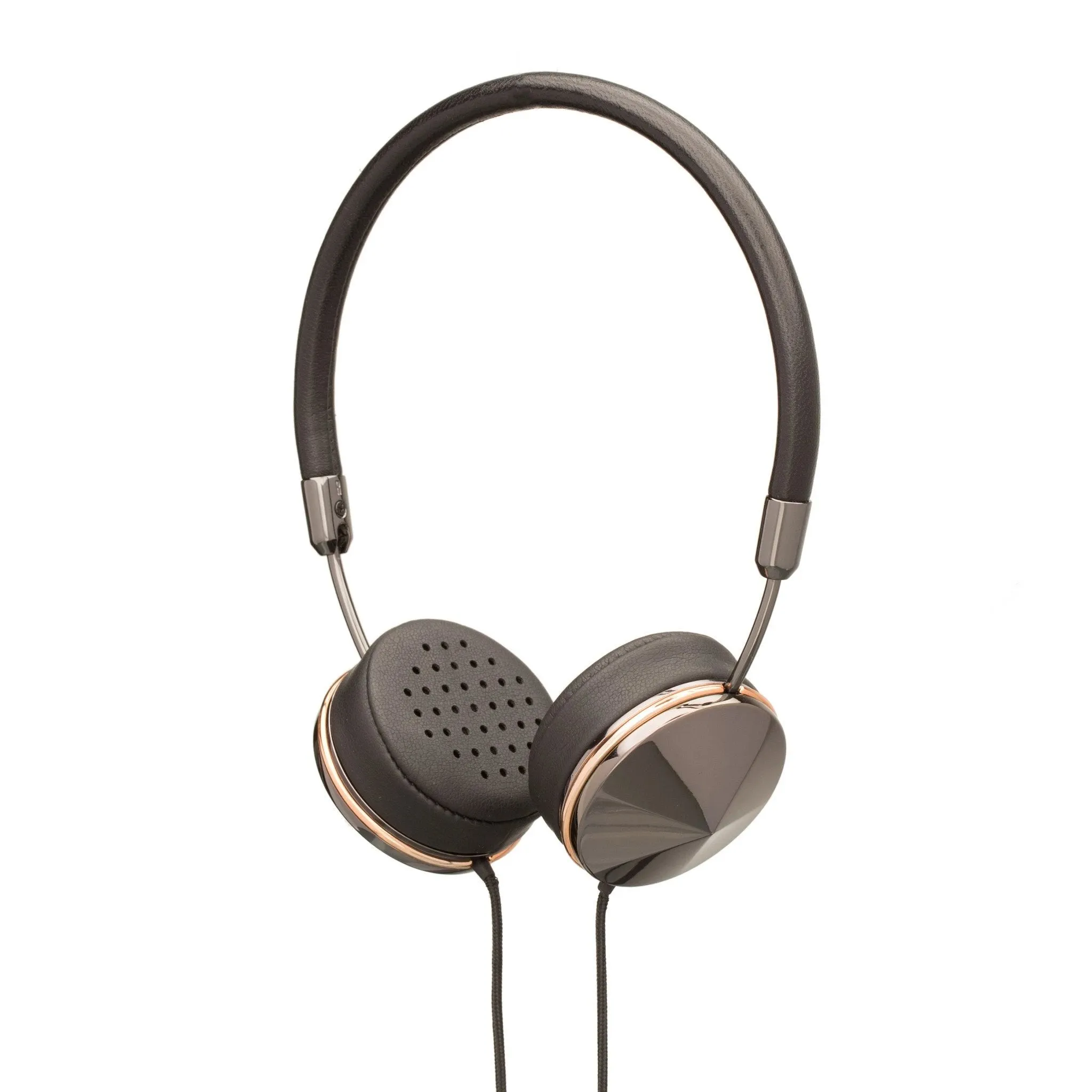 Frends Layla Black Leather On-Ear Headphones Bundle - Black Frequency