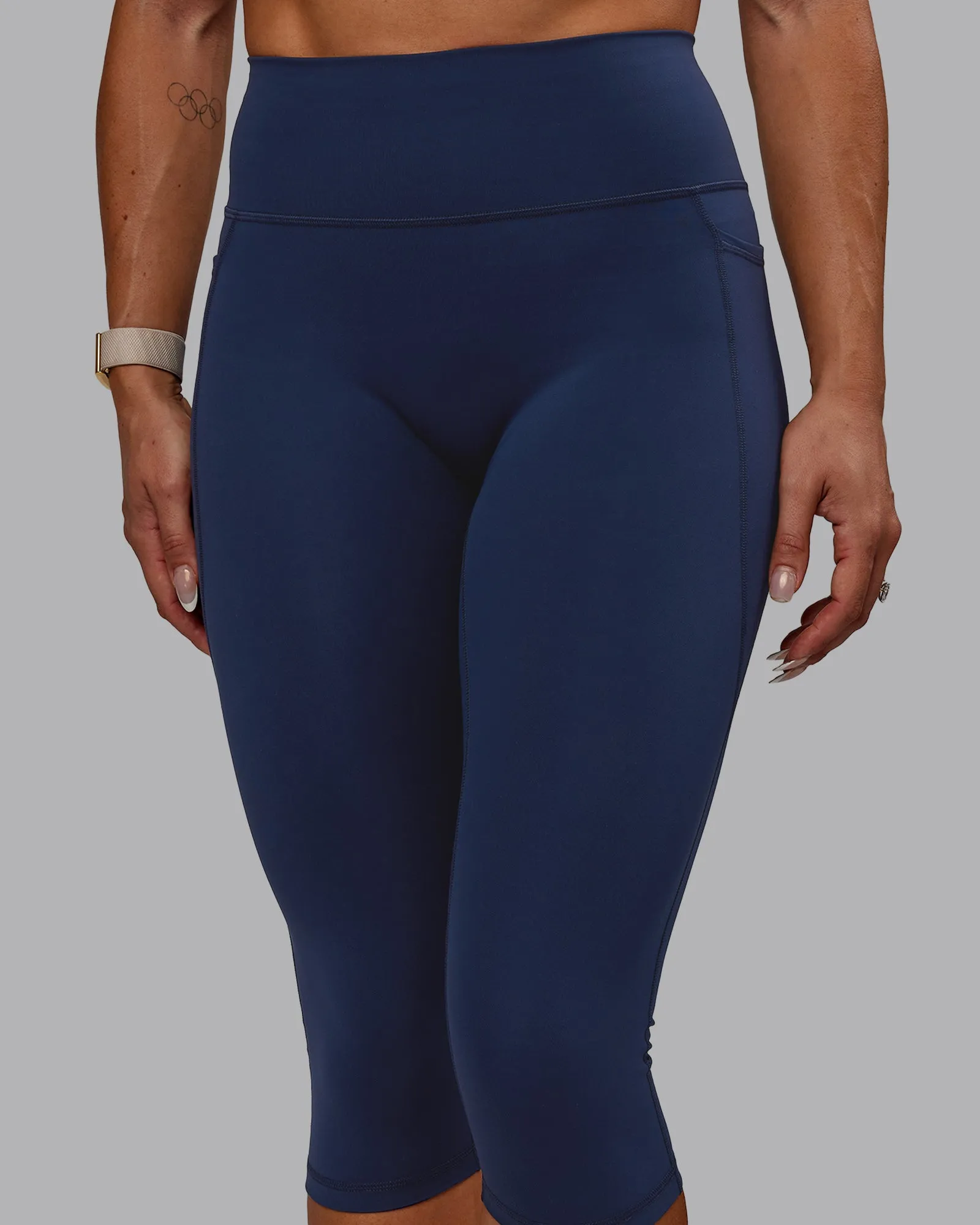 Fusion 3/4 Length Tight with Pockets - Future Navy
