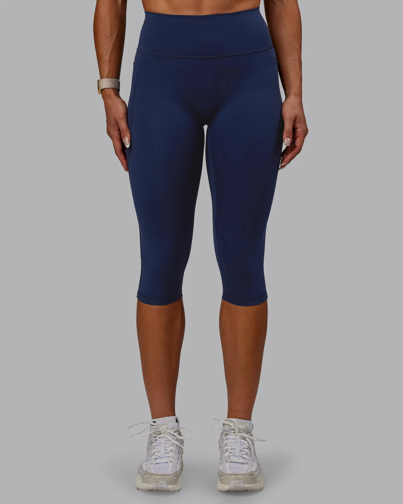 Fusion 3/4 Length Tight with Pockets - Future Navy
