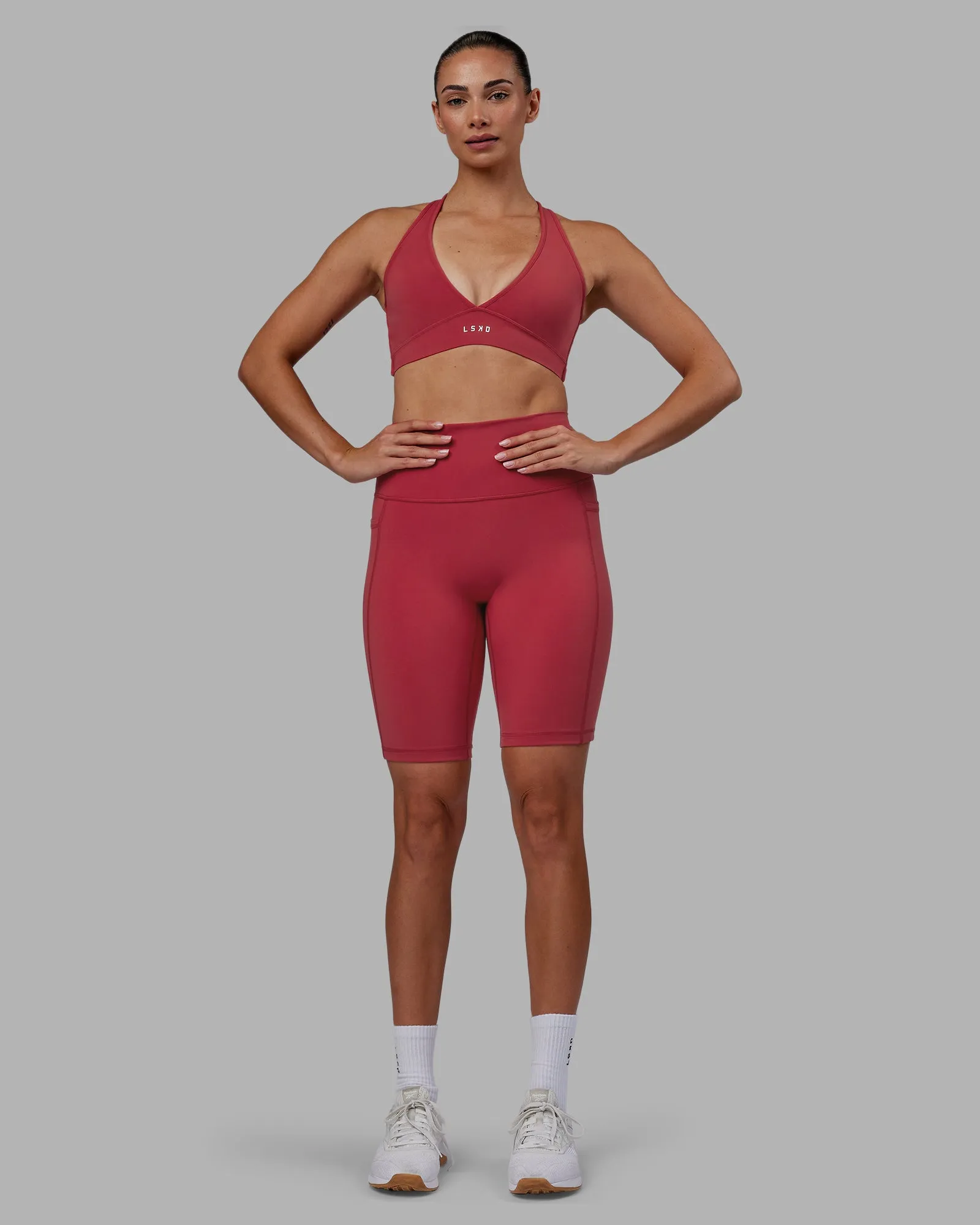 Fusion Bike Shorts with Pockets - Claret