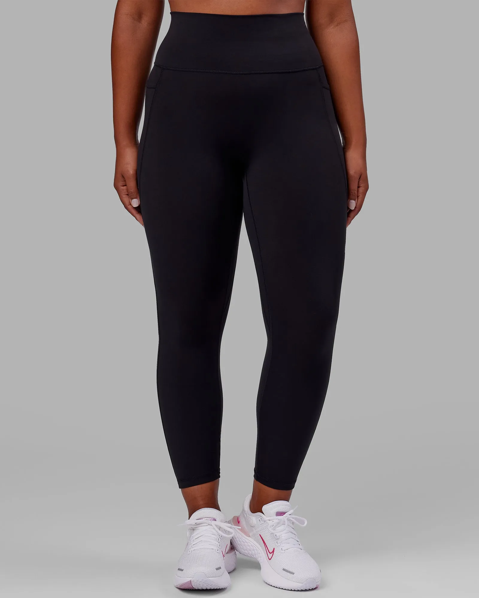 Fusion Full Length Tights with Pockets - Black Reflective
