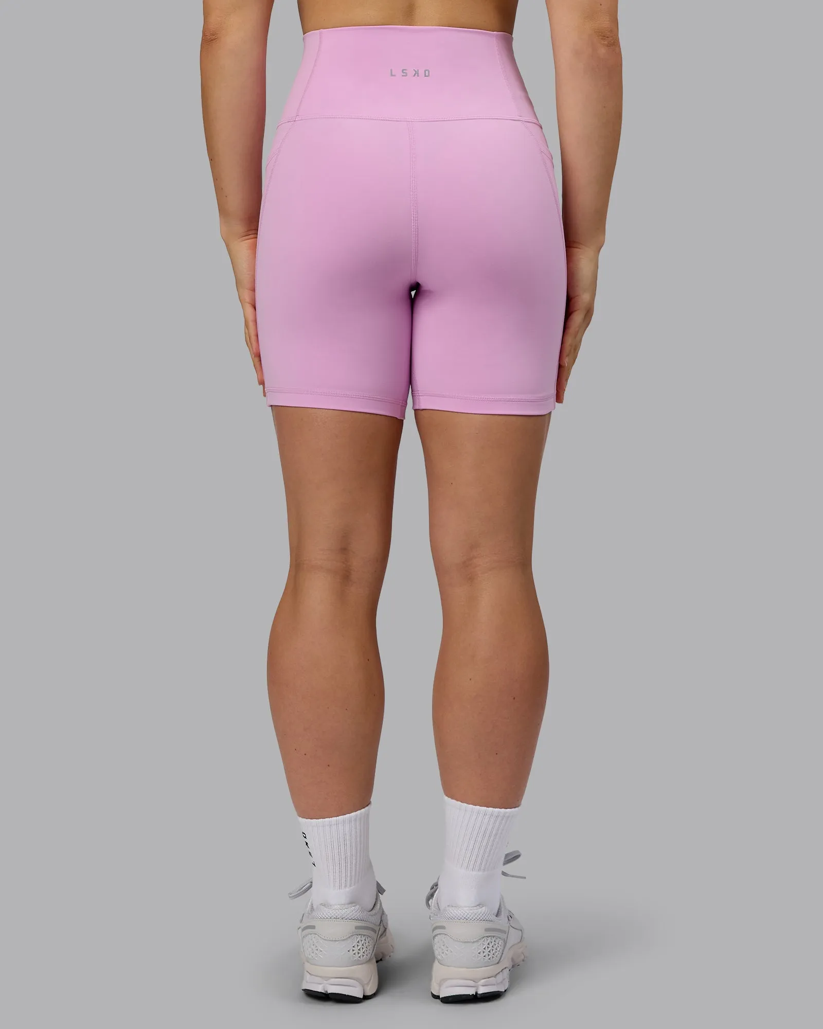 Fusion Mid Short Tights with Pockets - Pastel Orchid