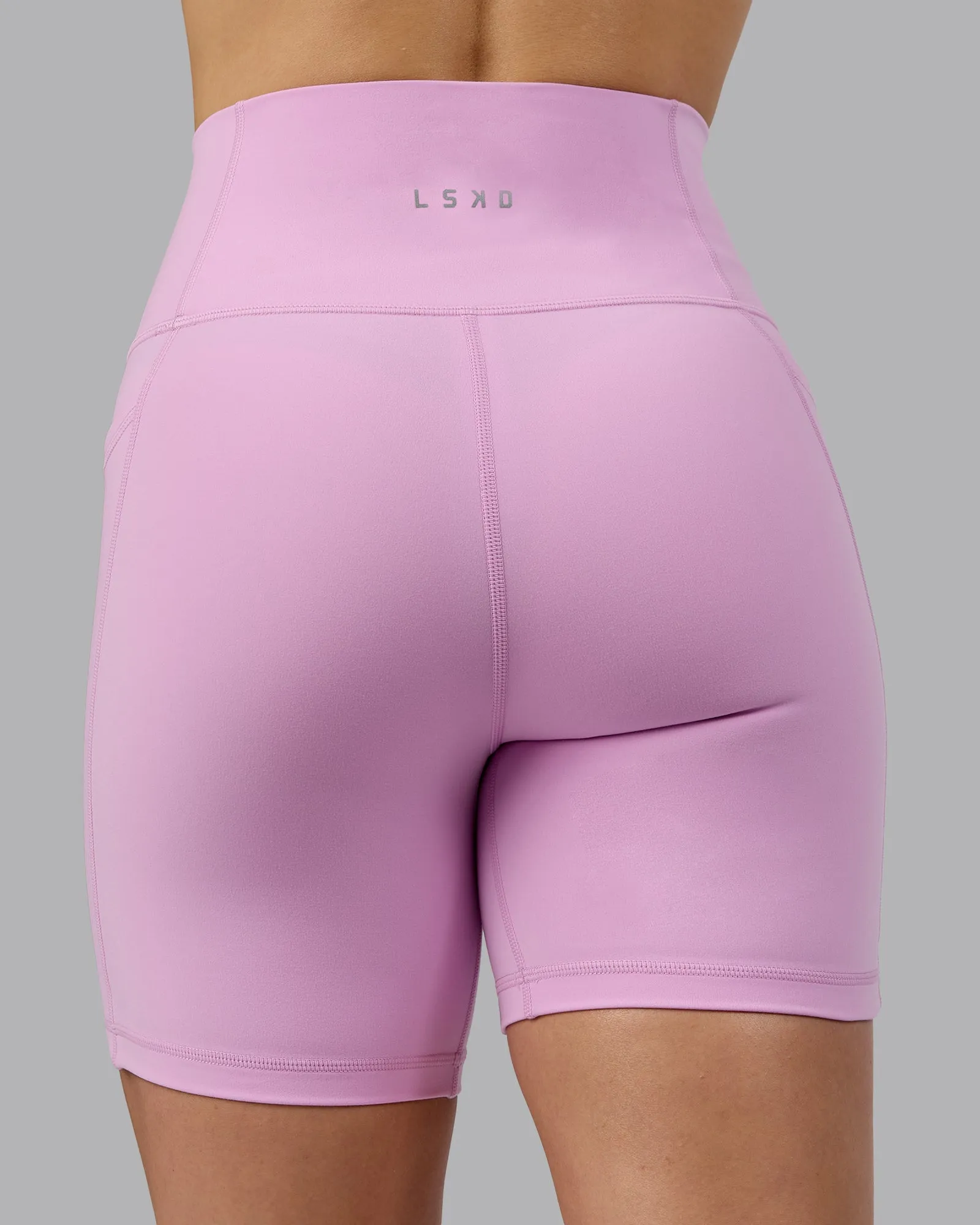 Fusion Mid Short Tights with Pockets - Pastel Orchid