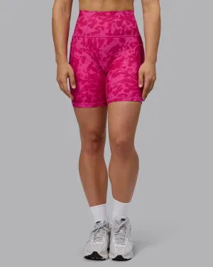Fusion Mid Short Tights with Pockets - Strawberry-Lava Lamp