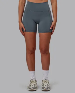 Fusion Mid Short Tights with Pockets - Turbulence