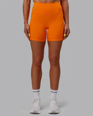Fusion Mid Short Tights with Pockets - Vibrant Orange