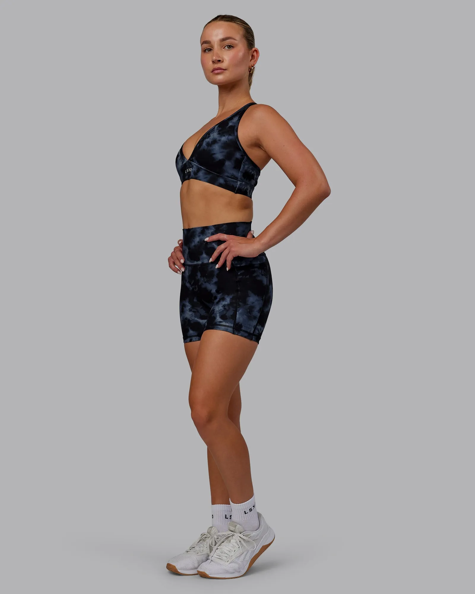 Fusion X-Short Tights - Tie Dye-Midnight