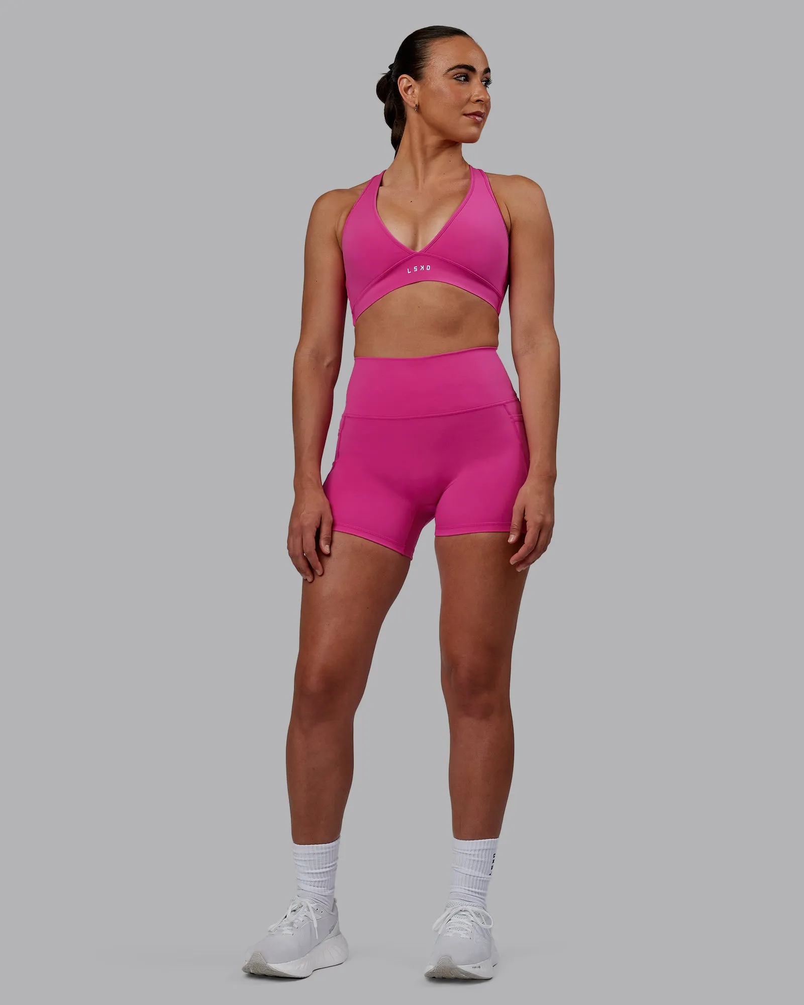 Fusion X-Short Tights with Pockets - Fuchsia Pink