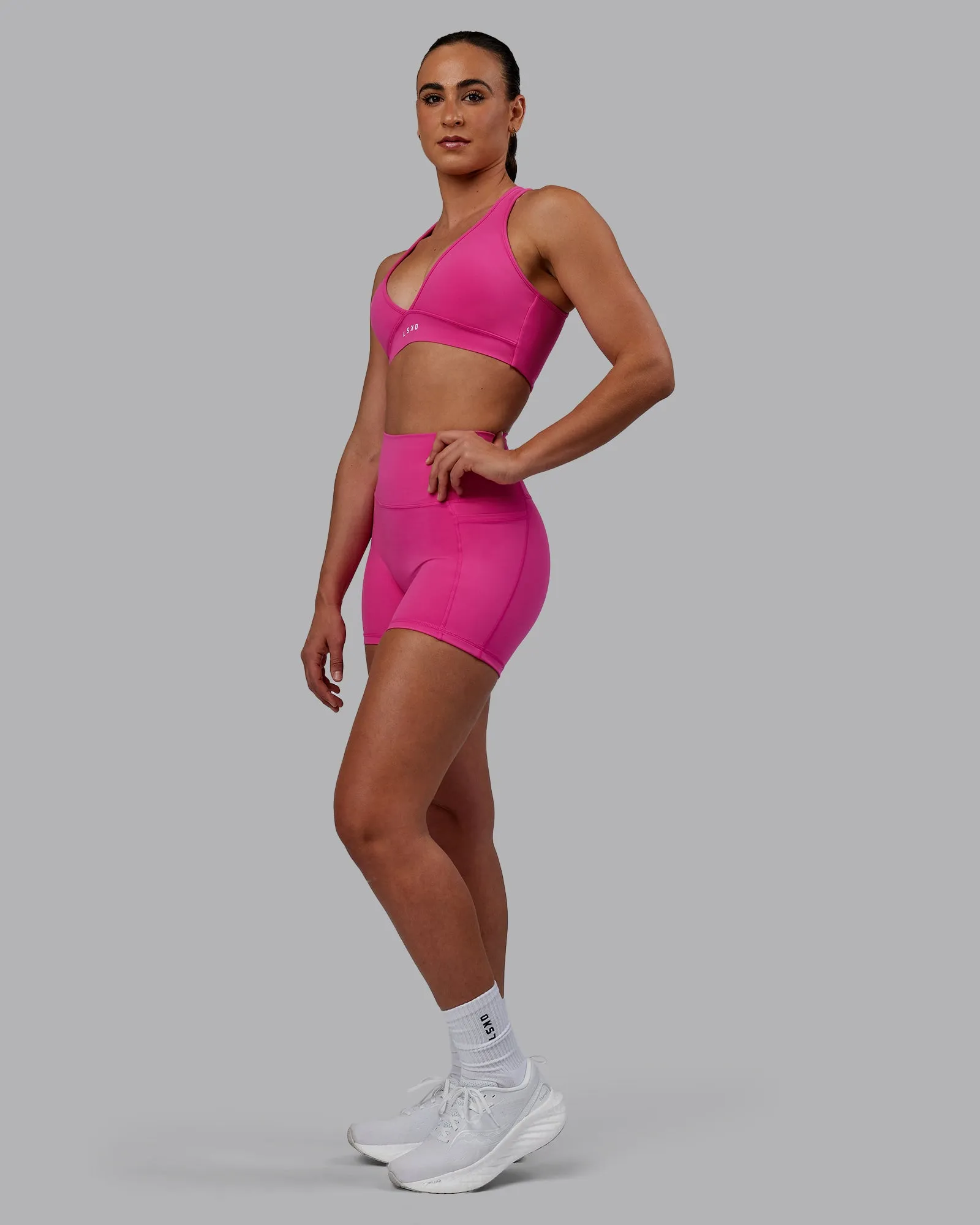 Fusion X-Short Tights with Pockets - Fuchsia Pink