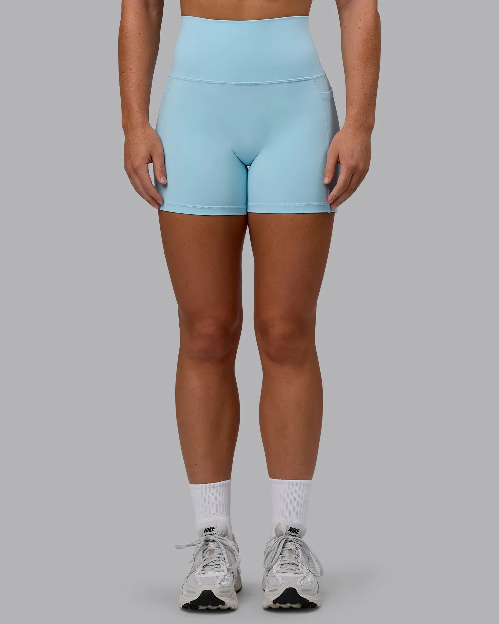 Fusion X-Short Tights with Pockets - Glacial Blue