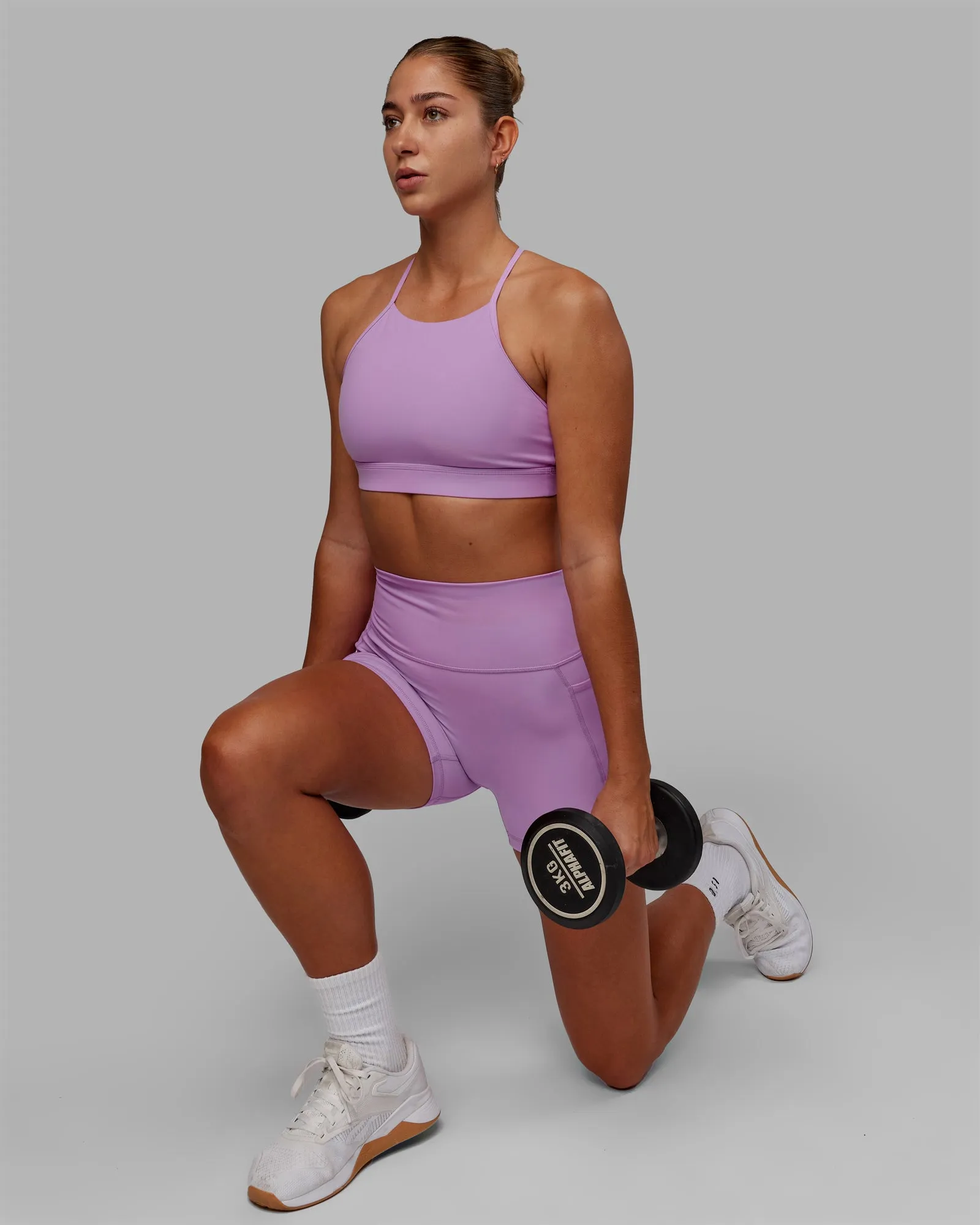 Fusion X-Short Tights with Pockets - Light Violet