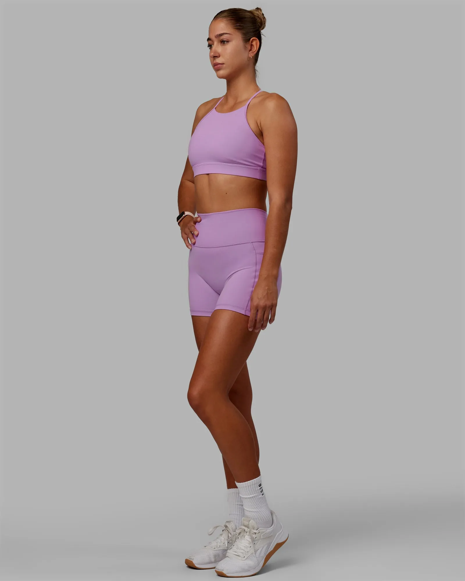 Fusion X-Short Tights with Pockets - Light Violet