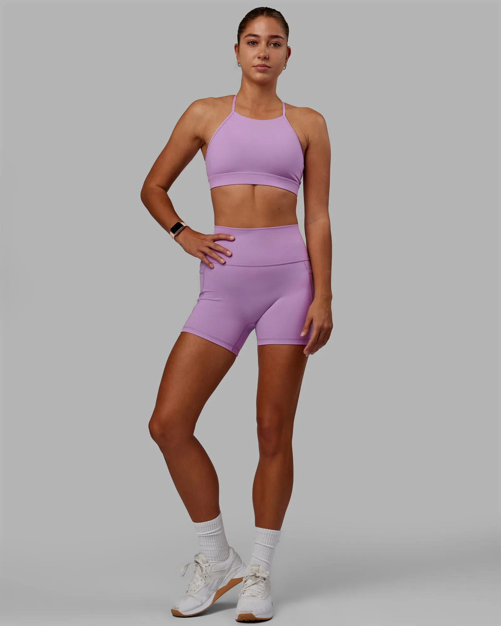 Fusion X-Short Tights with Pockets - Light Violet