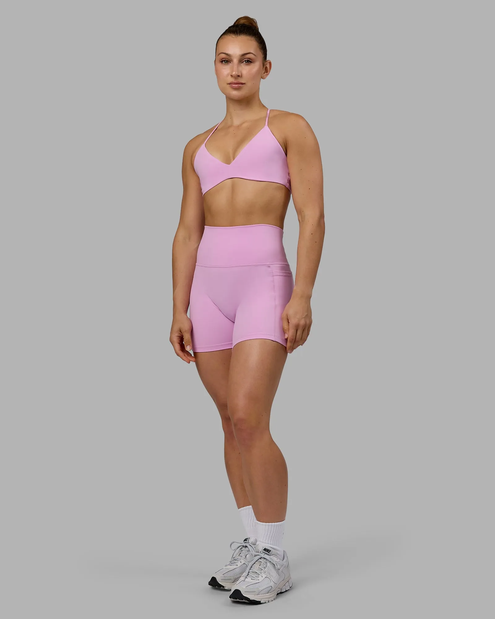 Fusion X-Short Tights with Pockets - Pastel Orchid