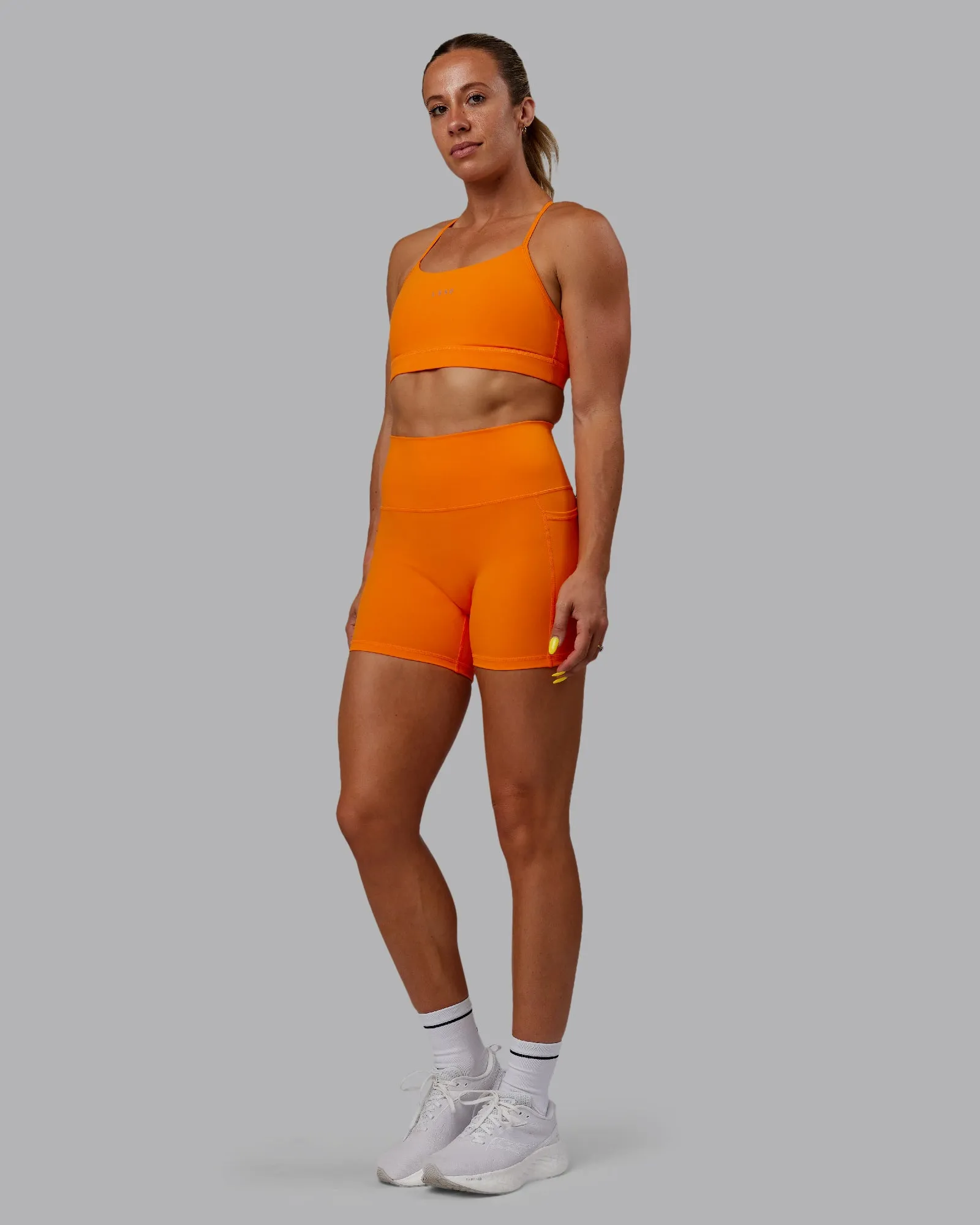Fusion X-Short Tights with Pockets - Vibrant Orange