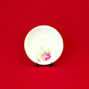 Gabor Saucer Red Roses with Gold Trim