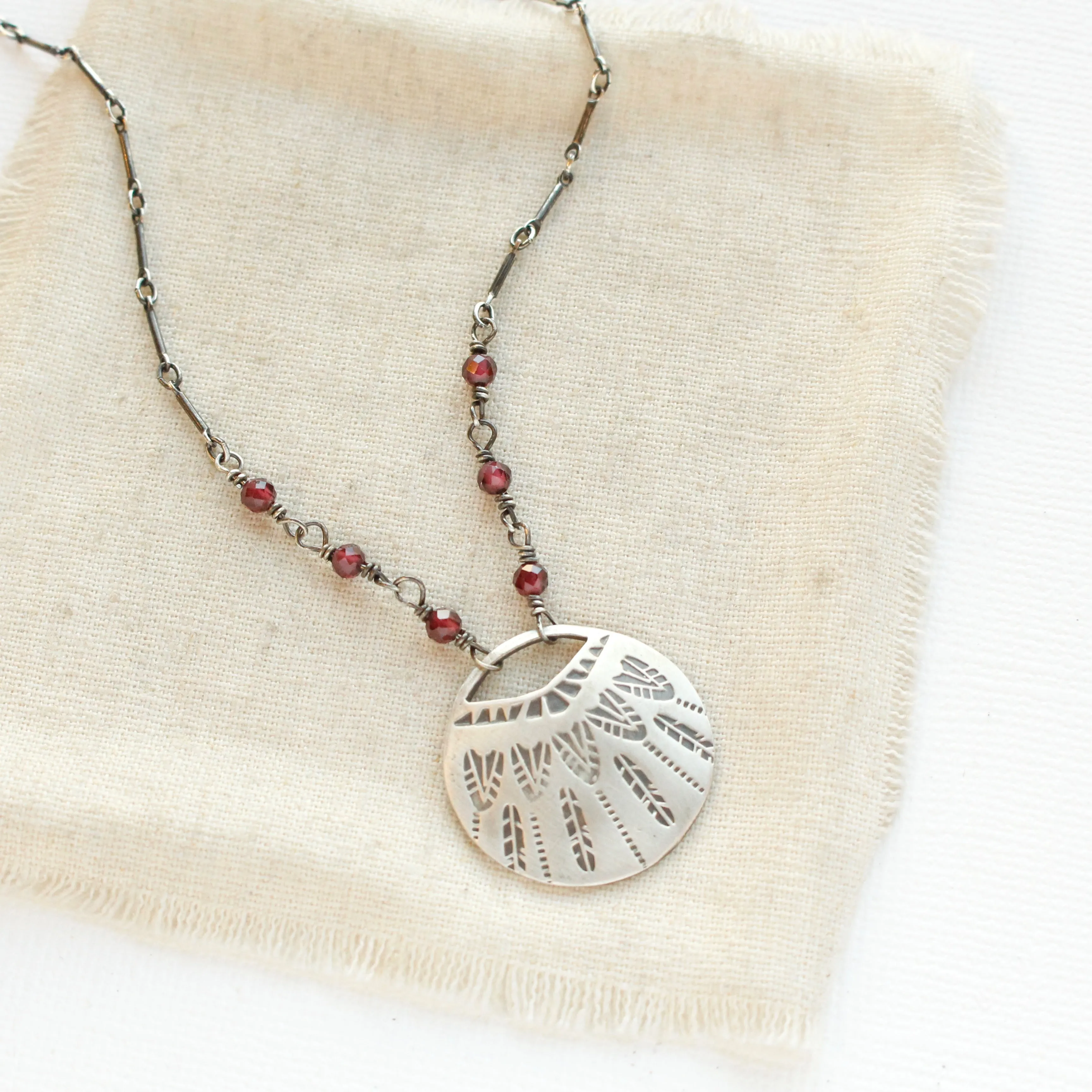 Garnet Ventana Necklace
