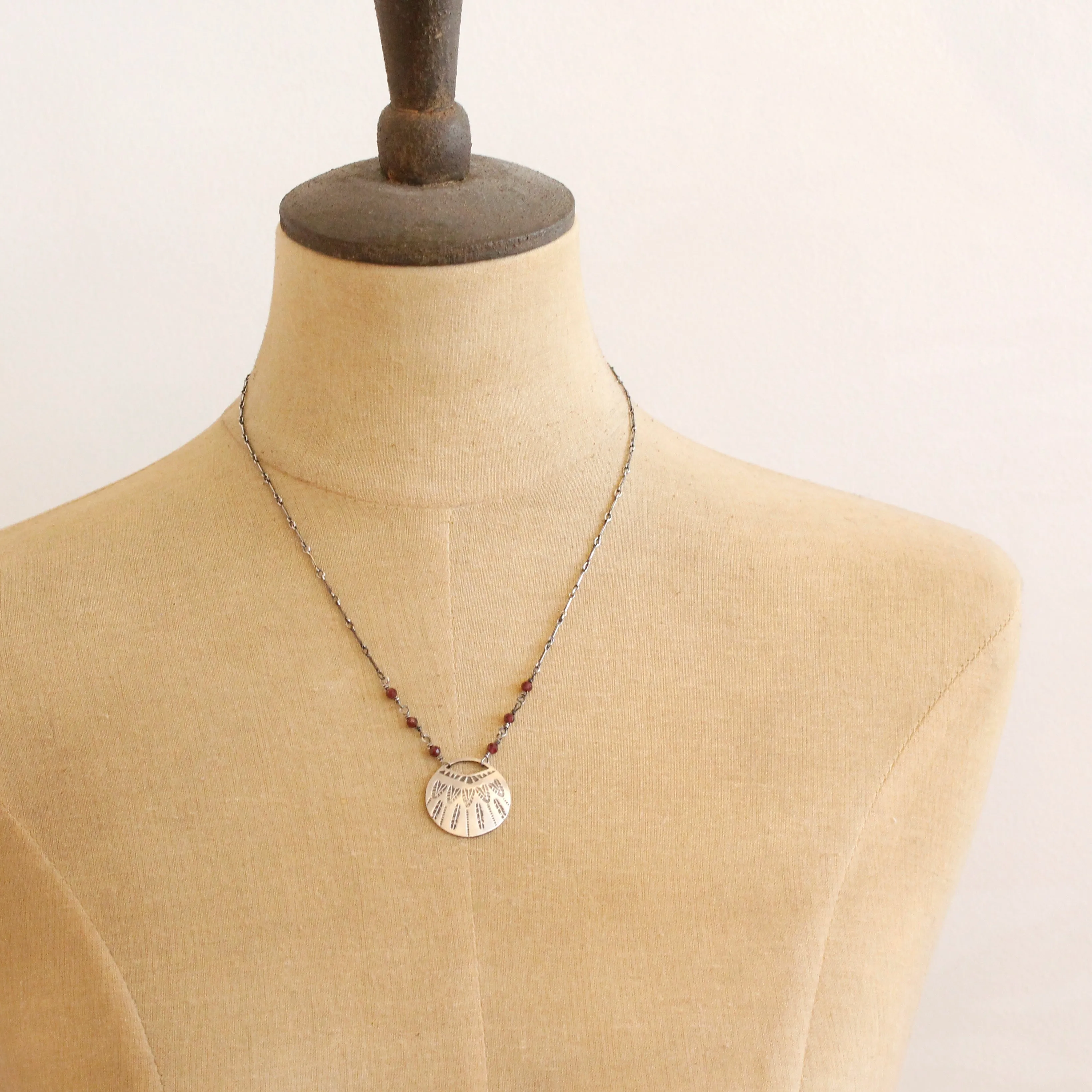Garnet Ventana Necklace