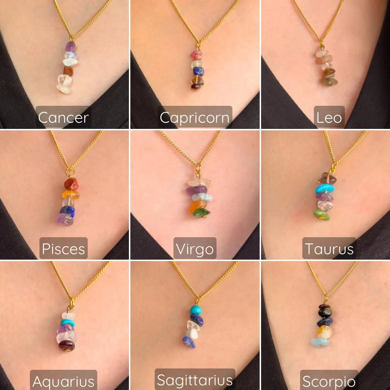Gemini Zodiac Minimalist Necklace