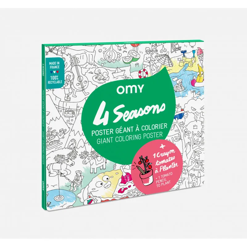 Giant Poster   Stickers - 4 Seasons   Planting Pencil