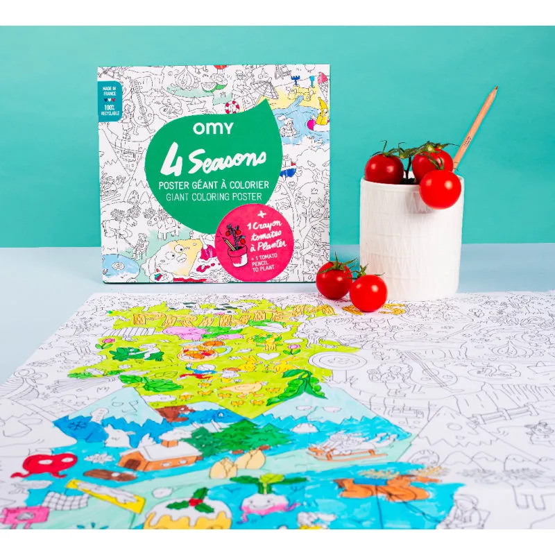 Giant Poster   Stickers - 4 Seasons   Planting Pencil