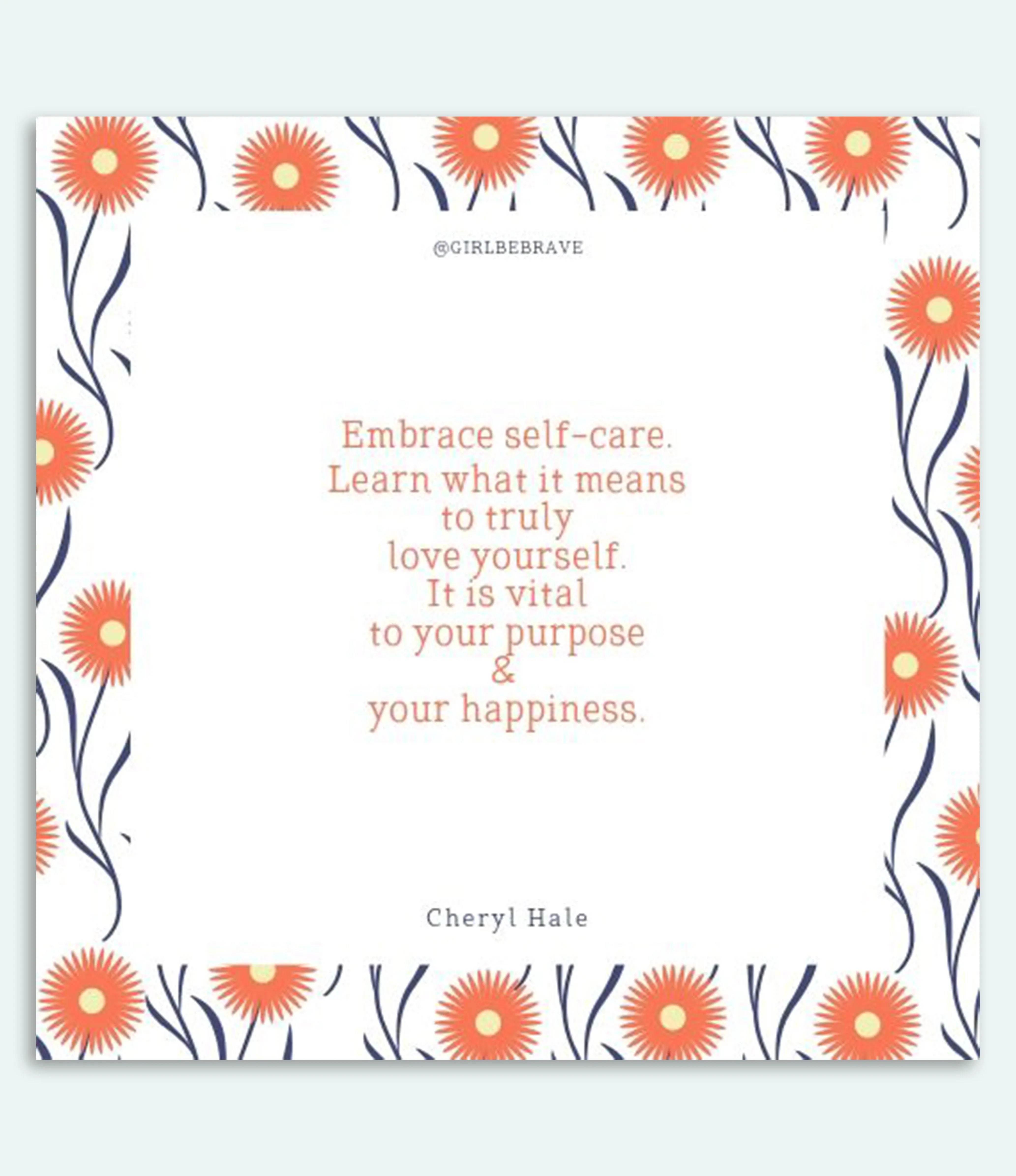 Girl Be Brave Quote Card with Envelope #10