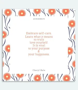 Girl Be Brave Quote Card with Envelope #10