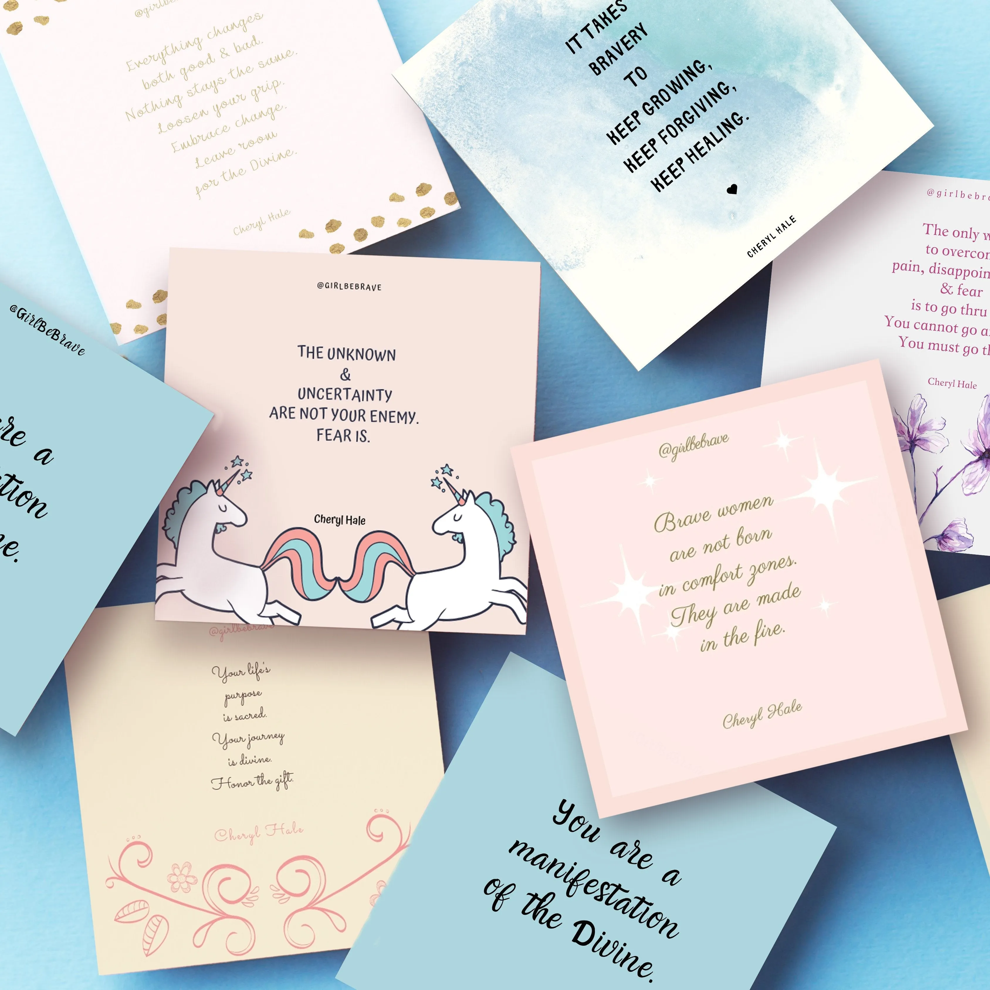 Girl Be Brave Quote Card with Envelope #1