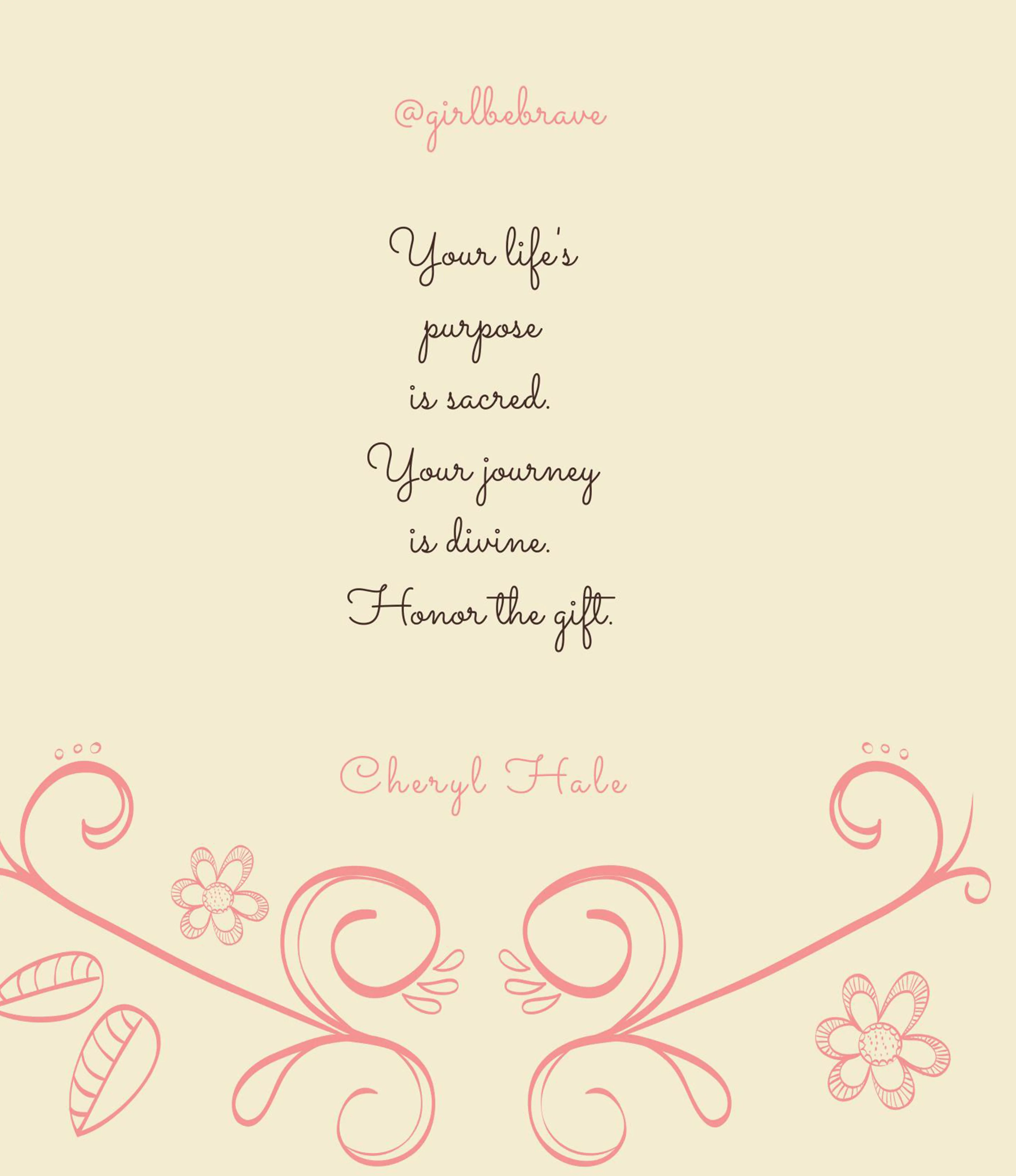 Girl Be Brave Quote Card with Envelope #6