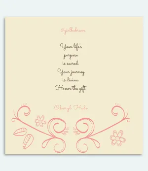 Girl Be Brave Quote Card with Envelope #6