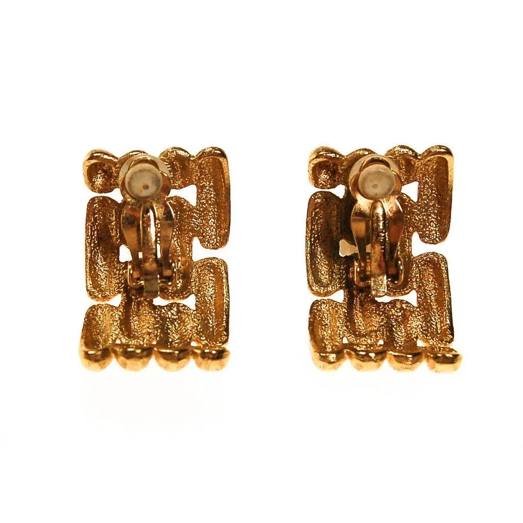 Givenchy Couture Gold Chain Link Earrings