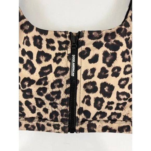 Good American Leopard Print Bra Top