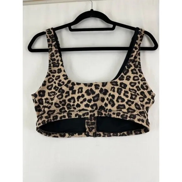 Good American Leopard Print Bra Top