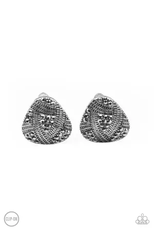 Gorgeously Galleria - Silver Clip-On Earring