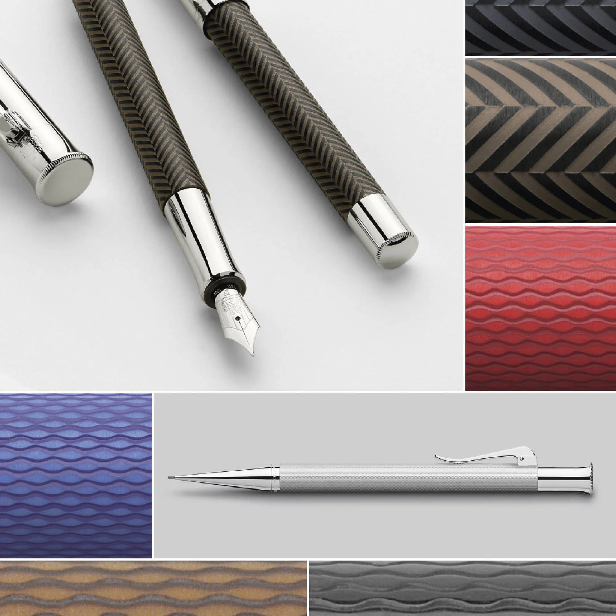 Graf von Faber-Castell "Guilloche" Barley Rhodium Pen
