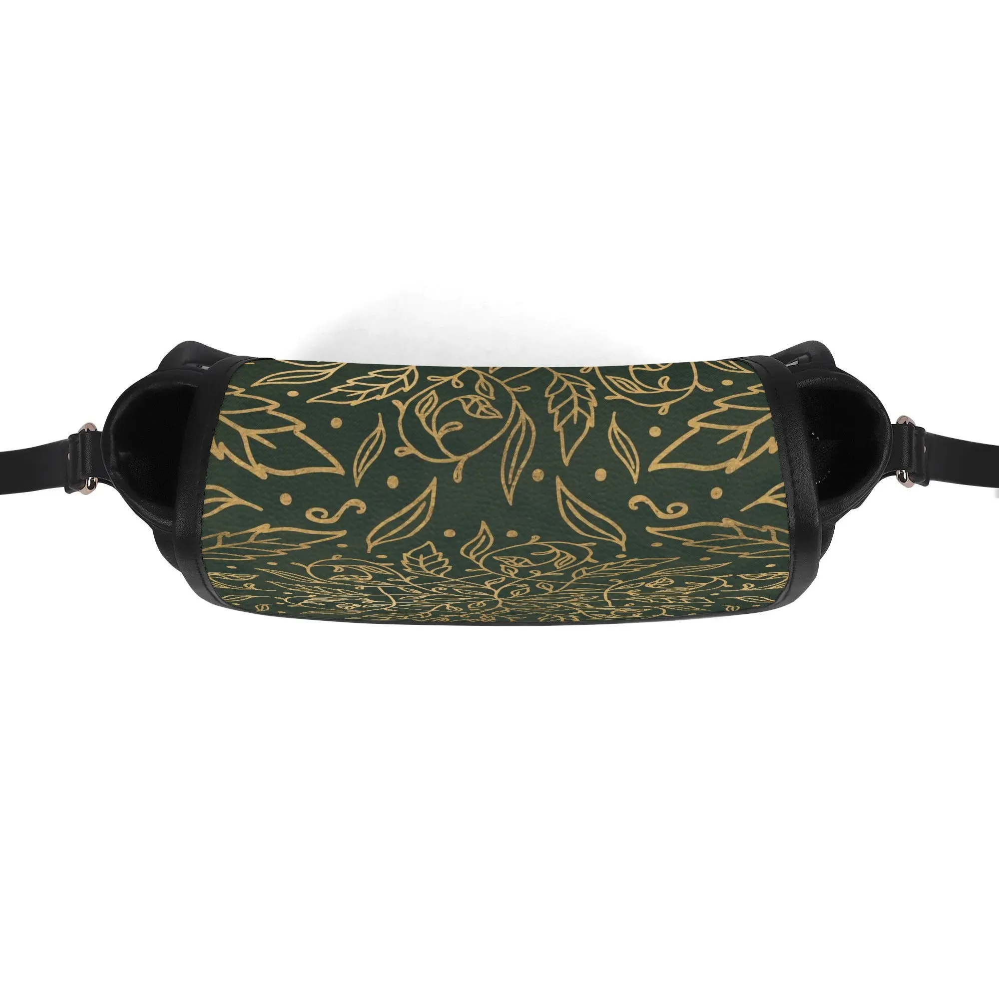 Green Leaf Mandala Vegan Saddle Bag