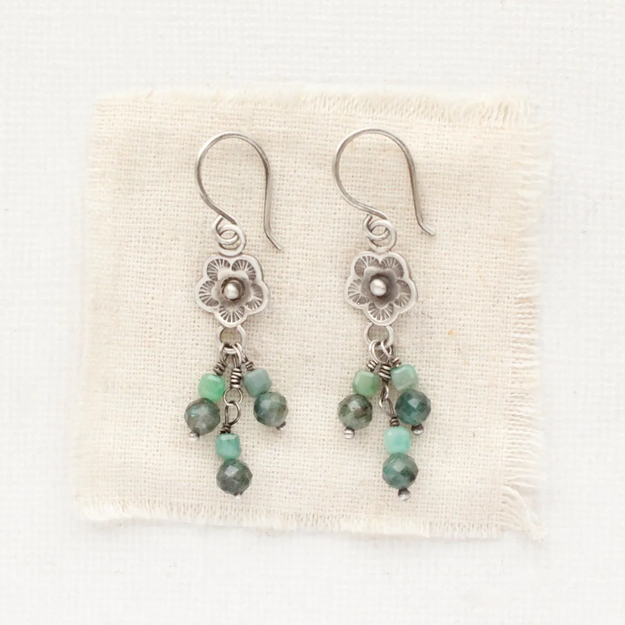 Grove Cactus Flower Dangle Earrings