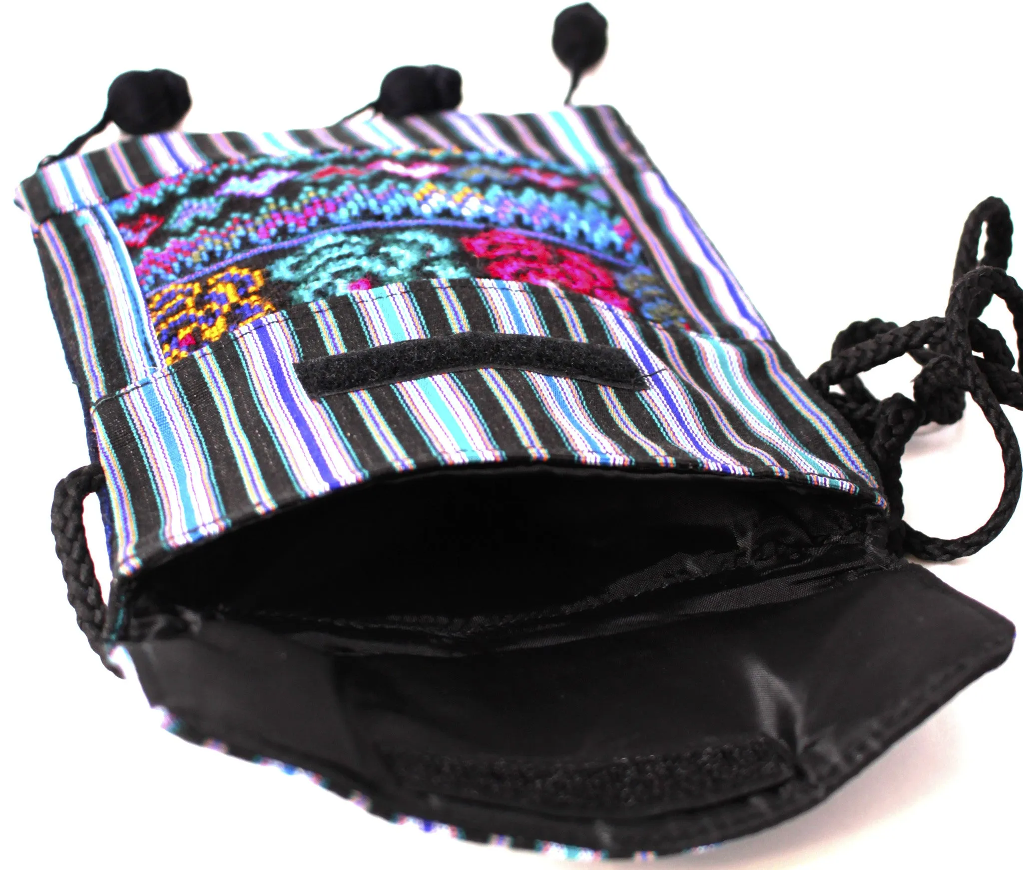 GUATEMALA SHOULDER BAG PASSPORT PURSE  HAND CRAFTED w/ TASSLES GPB005