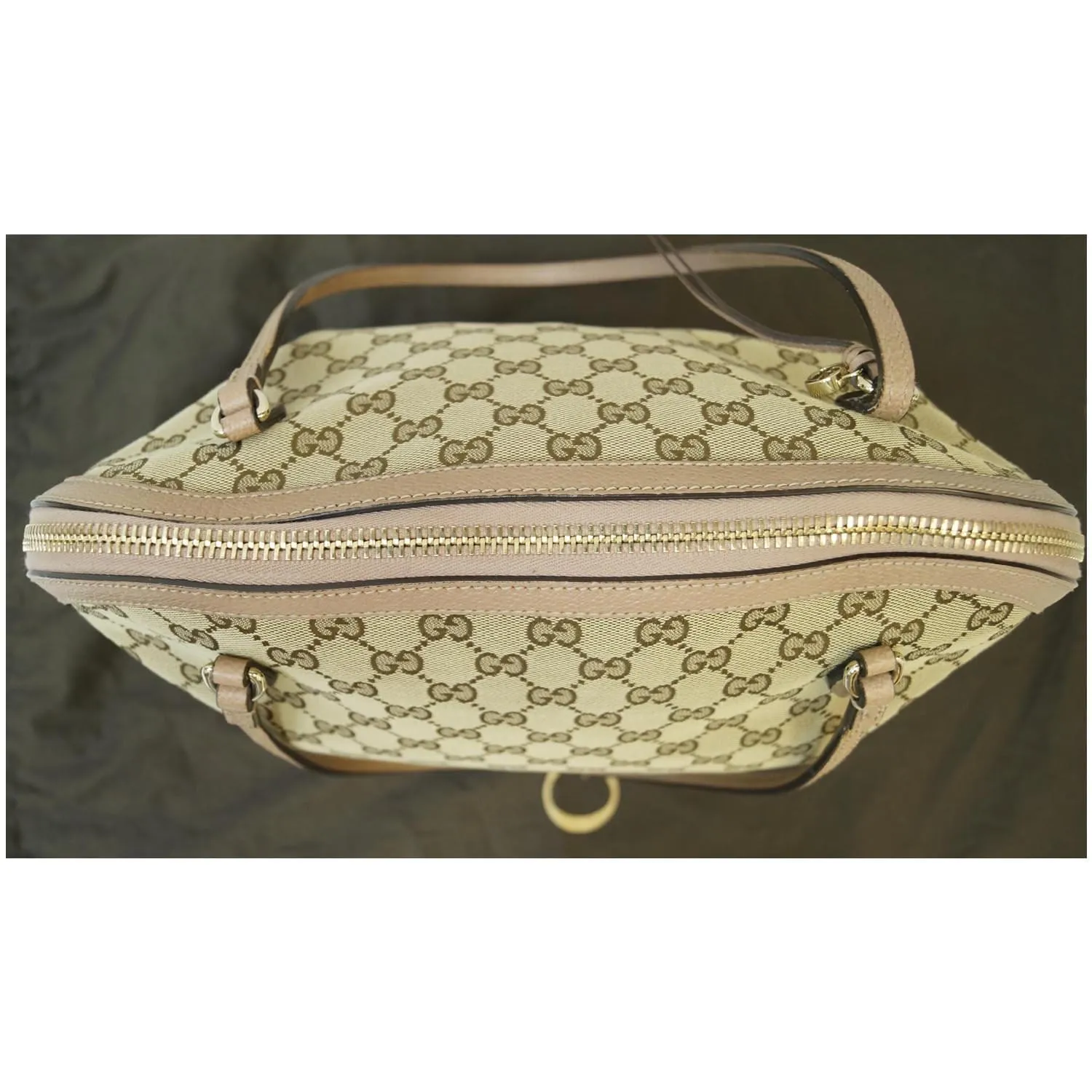 GUCCI Bree GG Supreme Leather Shoulder Bag 323673 Mauve