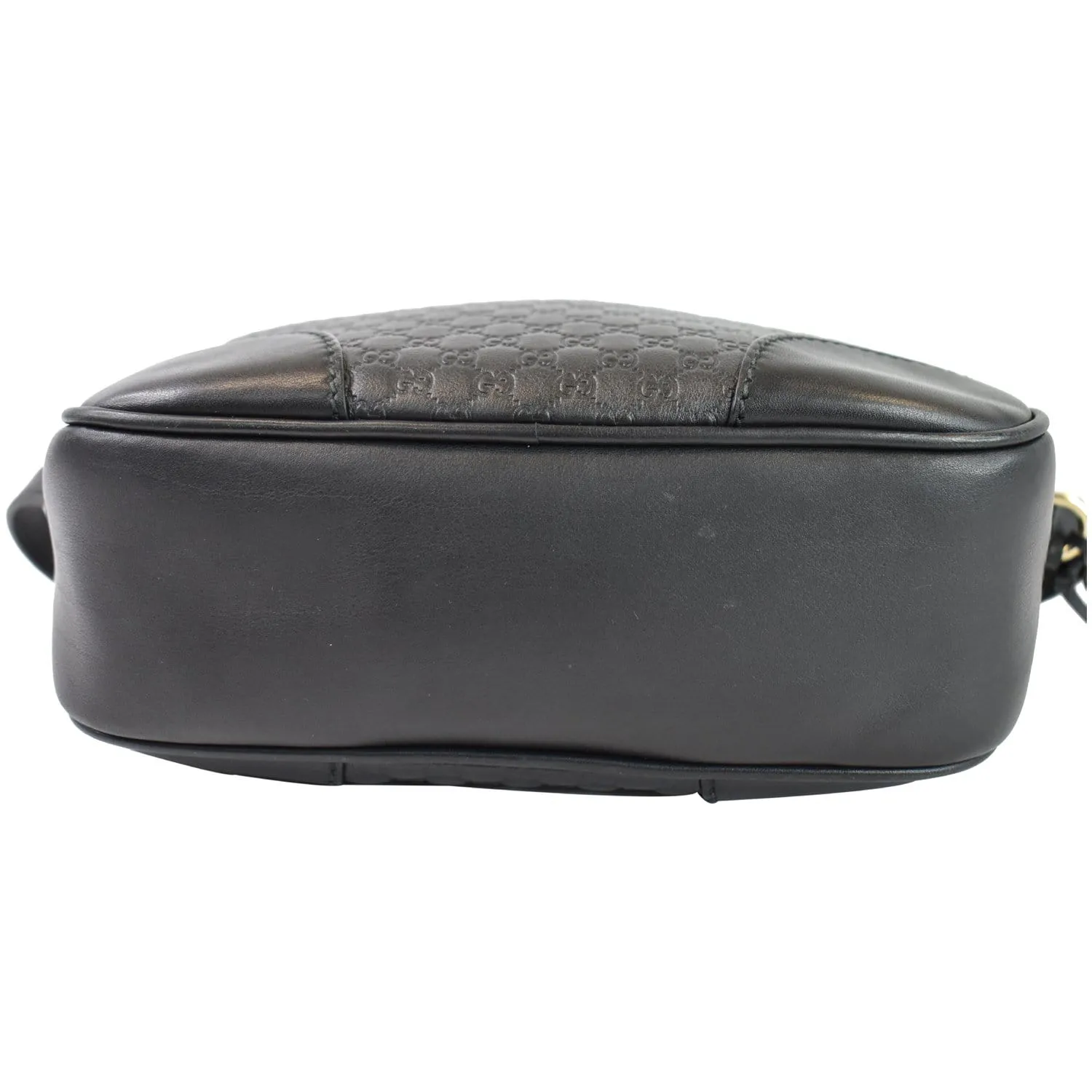 GUCCI Bree Micro GG Guccissima Leather Crossbody Bag Black 449413