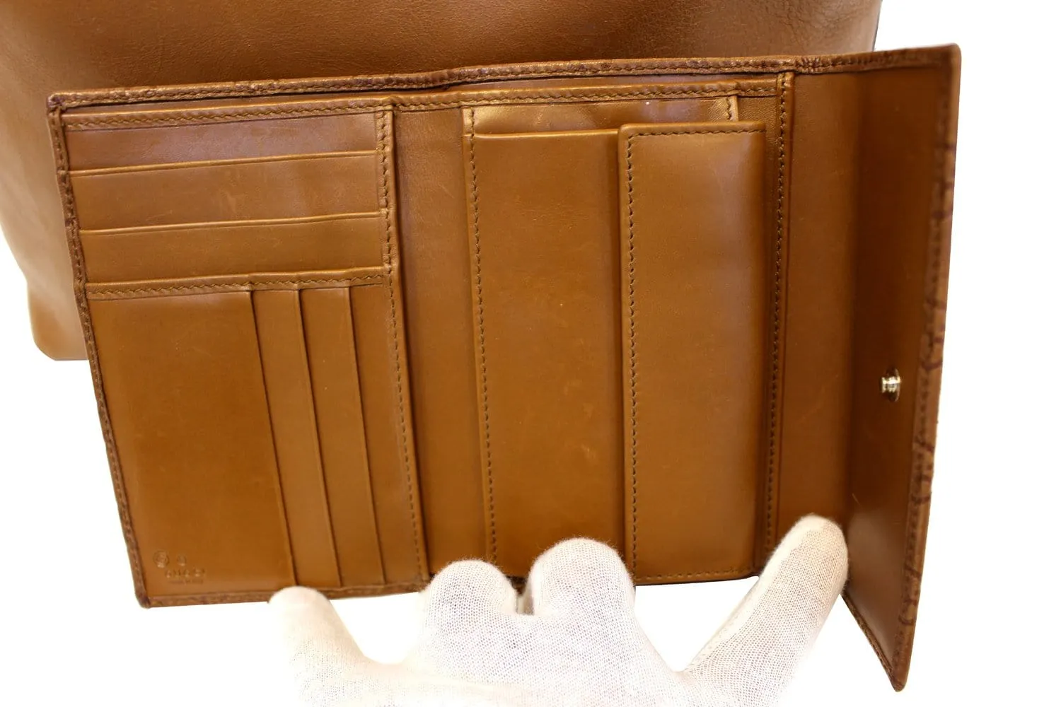 GUCCI Brown Leather Hobo Bag with Matching Wallet