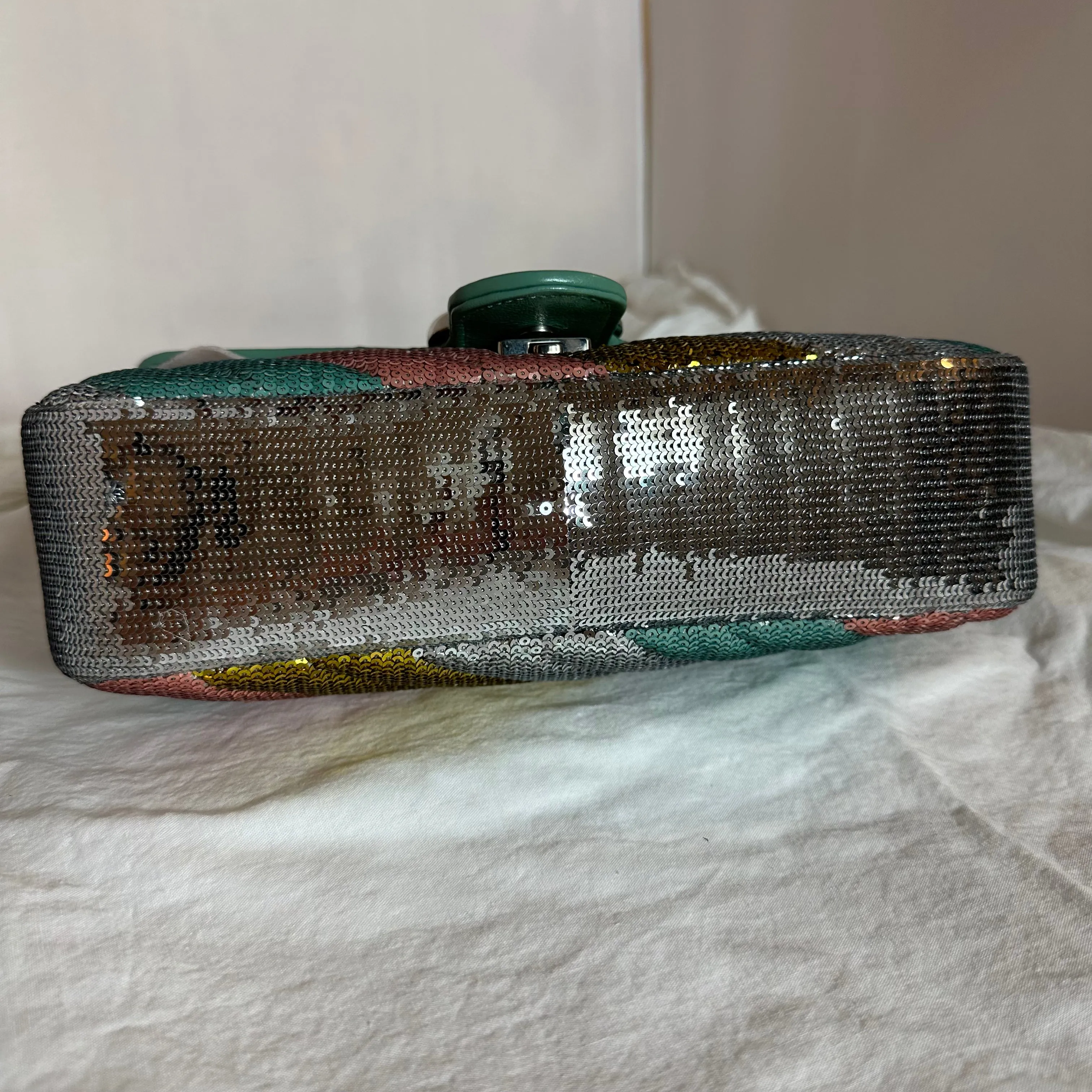 Gucci GG Marmont Sequin-embellished Shoulder Bag