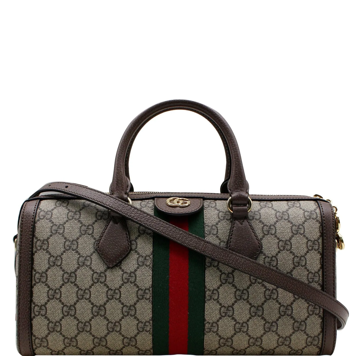 GUCCI Ophidia GG Canvas Medium Top Handle Shoulder Bag Beige 524532