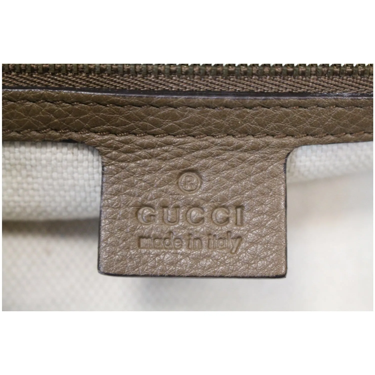 GUCCI Soho Pebbled Leather Chain Shoulder Bag 308982 Brown