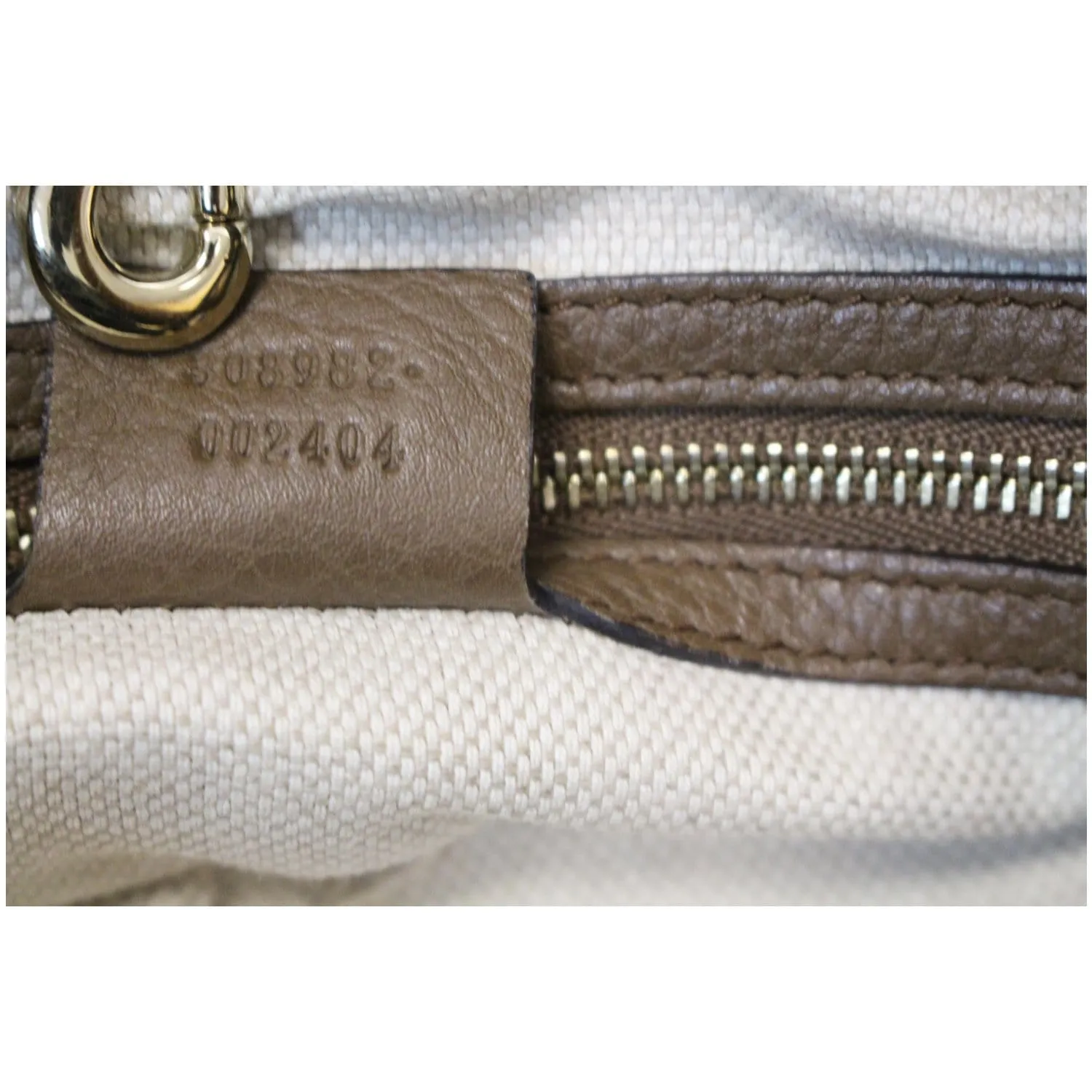 GUCCI Soho Pebbled Leather Chain Shoulder Bag 308982 Brown