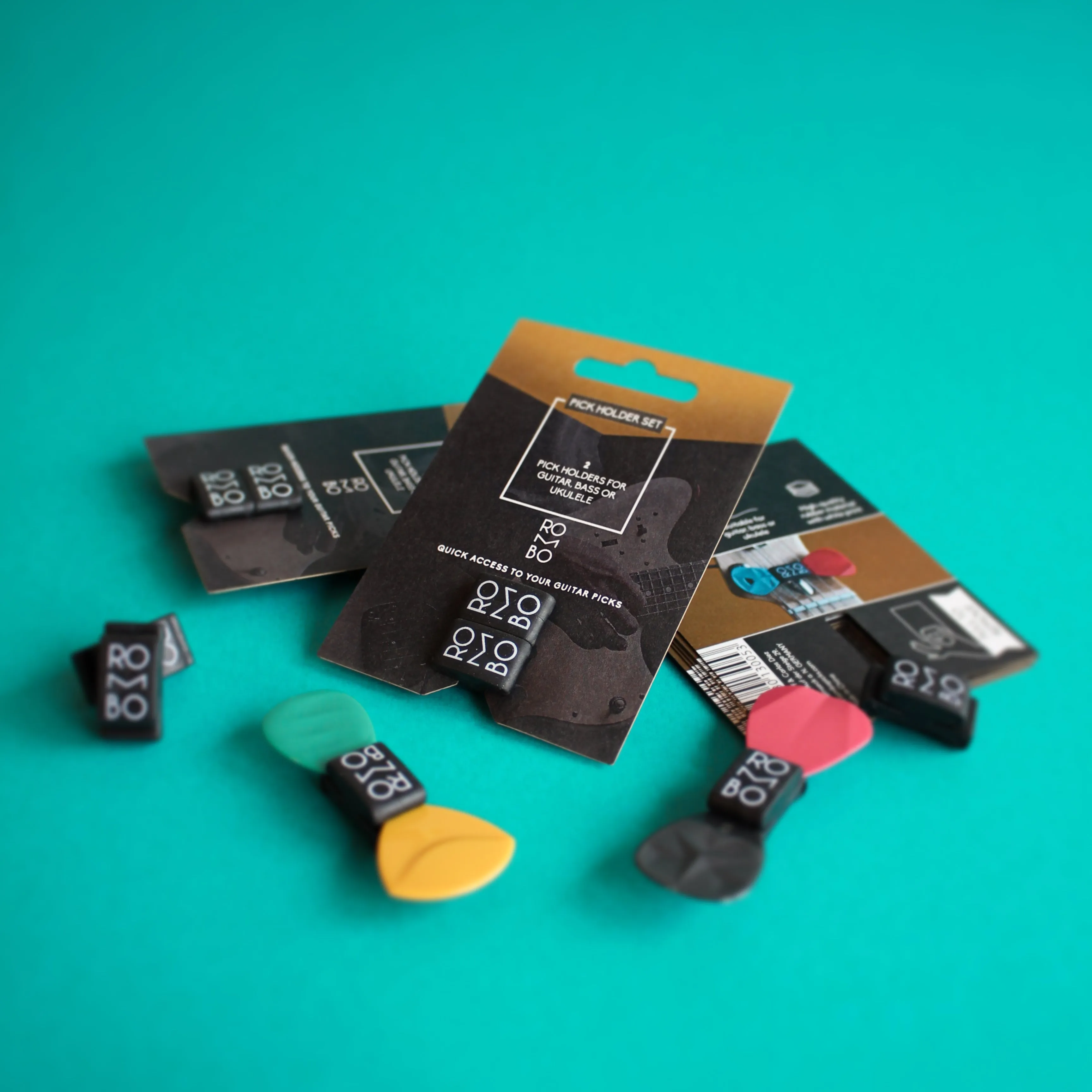 Guitar Pick Holder Rombo Set (2 Guitar Pick Holders)