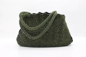 Hand-crocheted Tiny Wooden Beads Bag