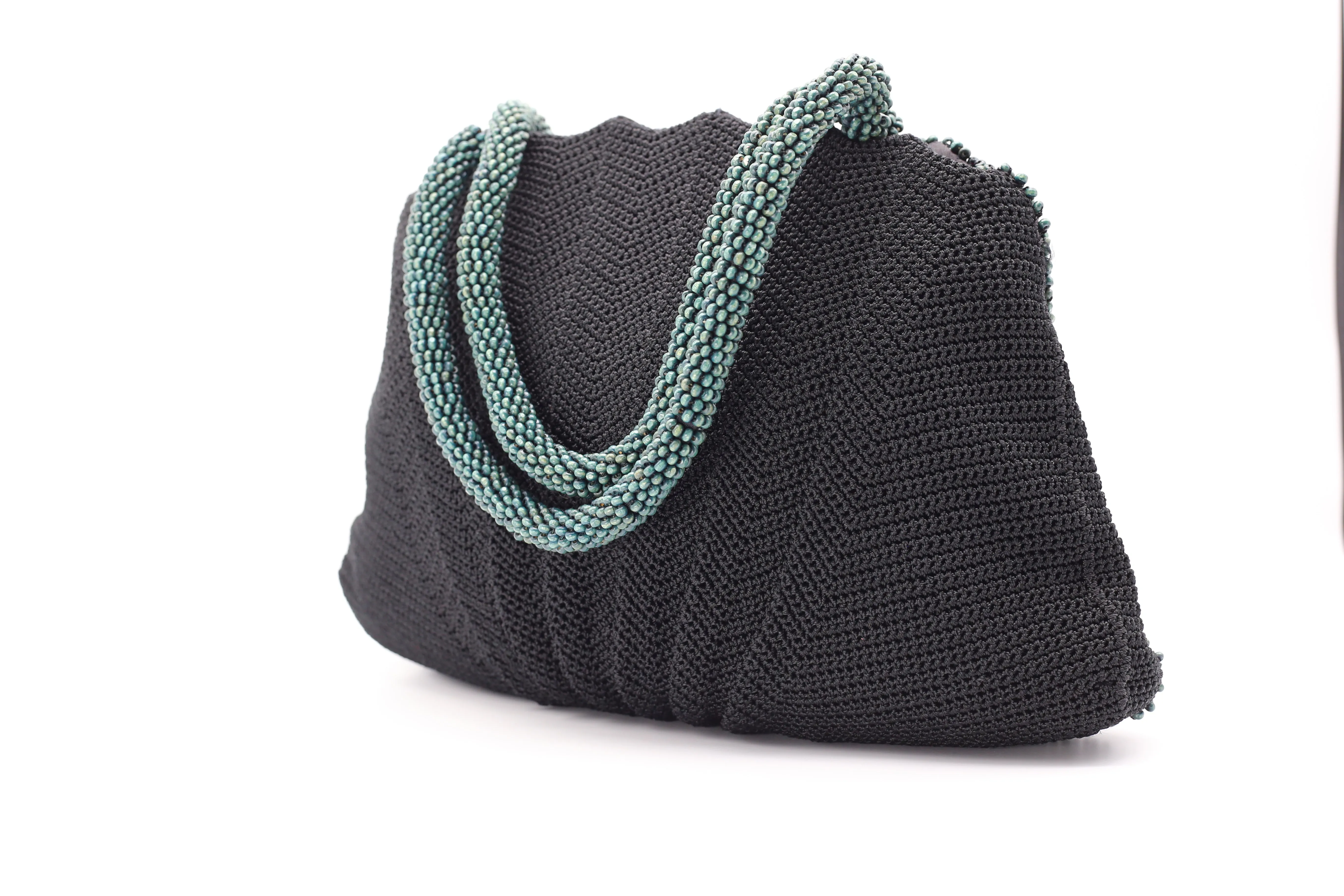 Hand-crocheted Tiny Wooden Beads Bag