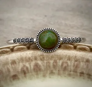 Hand Stamped Bao Canyon Turquoise Cuff