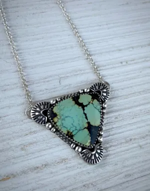 Hand Stamped Bao Canyon Turquoise Necklace
